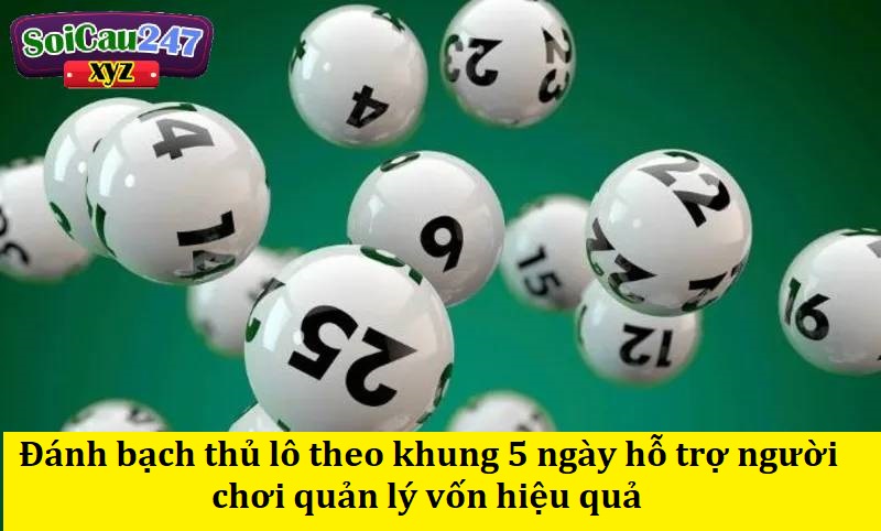 Đánh bạch thủ lô theo khung 5 ngày hỗ trợ người chơi quản lý vốn hiệu quả