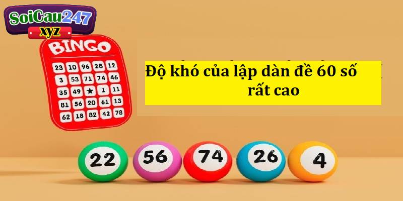 Độ khó của lập dàn đề 60 số rất cao